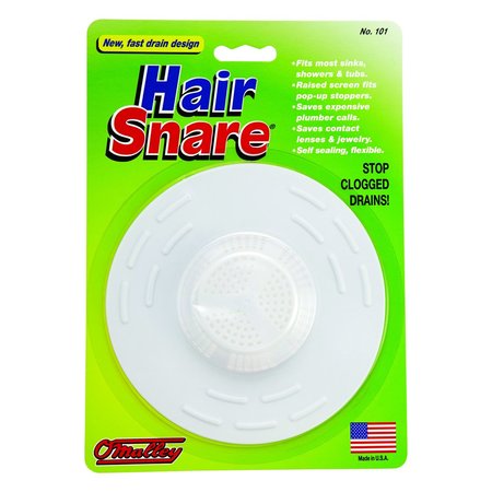 B & K O'Malley Hair Snare 5 in. White Plastic Hair Snare Drain Cover 101